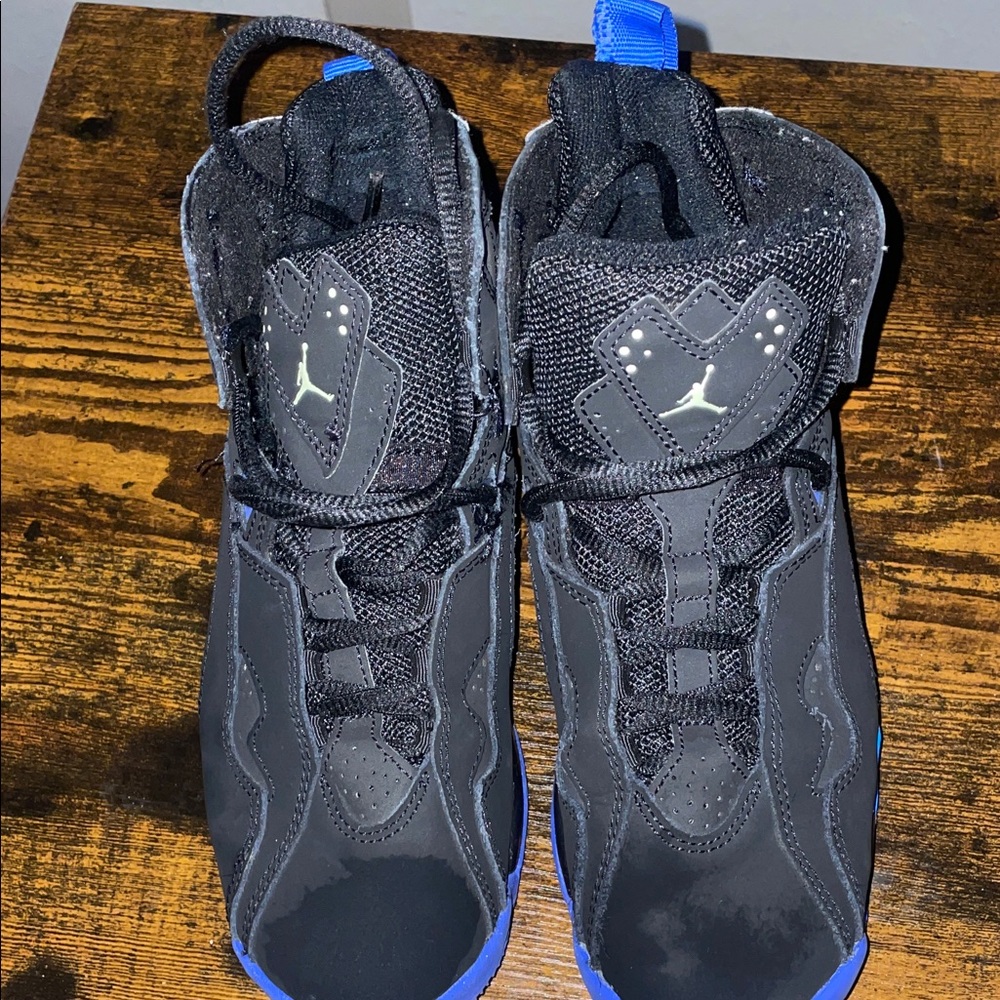 Jordan Kids Sneakers Black with Blue Highlights